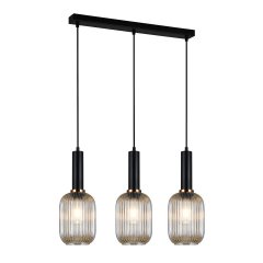 Lampa wisząca Antiola PND-5588-3M-BK + AMB Italux