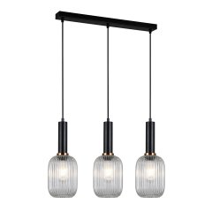 Lampa wisząca Antiola PND-5588-3M-BK + CL Italux