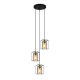 Lampa wisząca KALULA PND-78901-3A-BK+AMB Italux