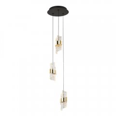 Lampa wisząca LED 23W TONGA PND-26374-3-23W-3K-BK-GD Italux