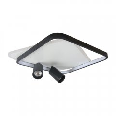 Lampa sufitowa z reflektorkami PARMA LP-0612 / 2C Square BK Light Prestige