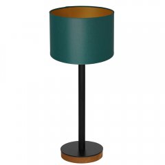 Lampa stołowa nocna z zielonym abażurem TABLE LAMPS 3837 Luminex